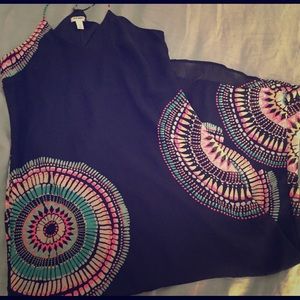 Sunburst Chiffon Maxi Dress