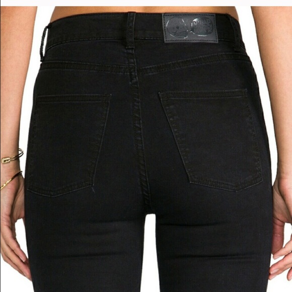 High waisted Cheap Monday cozy black denim jeans!