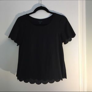 TOPSHOP scalloped tee