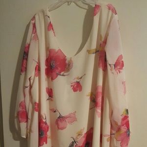 A line floral dress