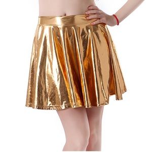 HDE Gold Metallic Skirt | Size L