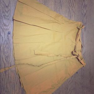 Mustard Pleaded Skirt