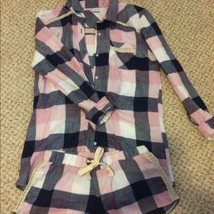 Plaid pajama set