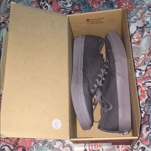 All Grey Authentic Vans