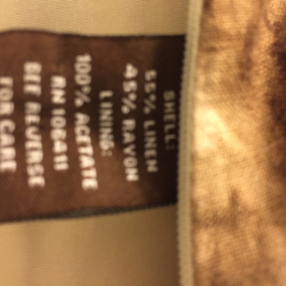 ADRIENNE VITTADINI tiered Linen skirt w/lining . - Picture 3 of 4