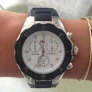 Navy blue Michele watch