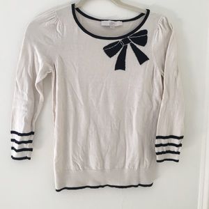 Ann Taylor Loft, XS bow neck sweater