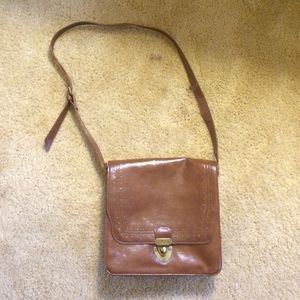 Mossimo supply brown faux leather messenger bag