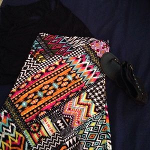 Colorful fun maxi skirt!