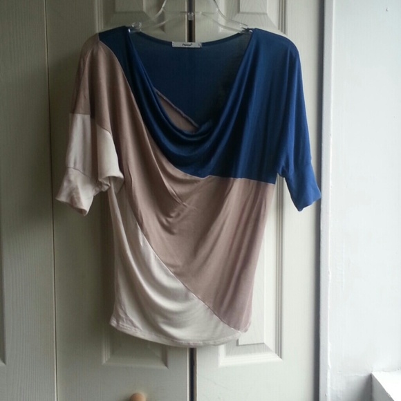 Color block papaya shirt