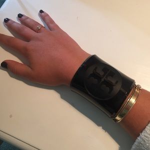 Black Tory Burch cuff bracelet