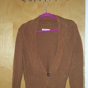 Cropped cardigan sweater