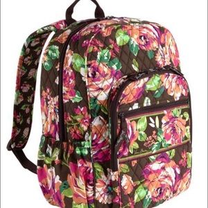 Vera Bradley English Rose Print Campus Backpack