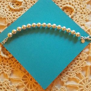 Silver bead bracelet