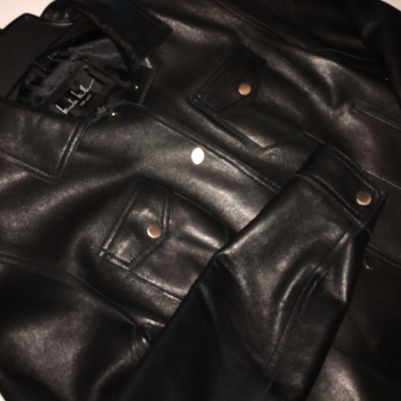 💖Nicole Miller Leather Coat💖 - Picture 3 of 4