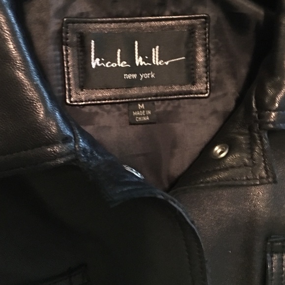 💖Nicole Miller Leather Coat💖 - Picture 2 of 4