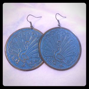 Peacock earrings