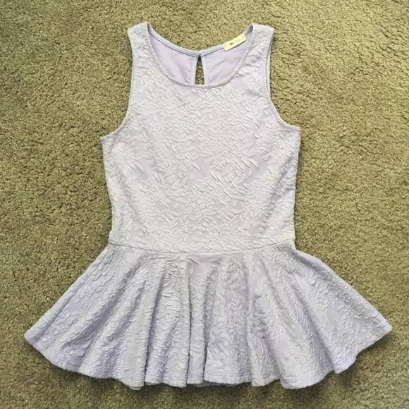 Lavender Peplum Top