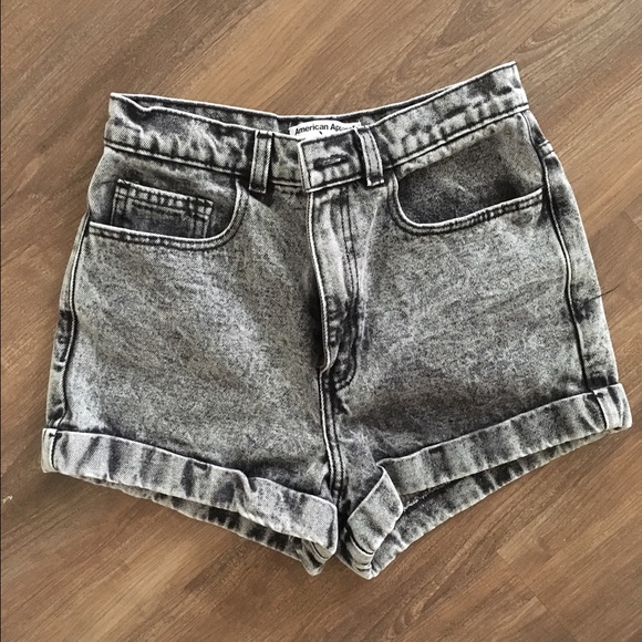 American Apparel acid wash high waisted shorts