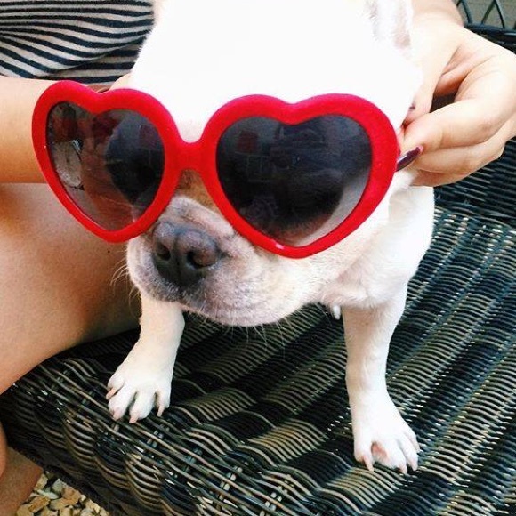 ModCloth Accessories - ModCloth red plastic heart sunglasses