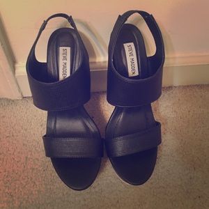 Steve Madden strapped wedges