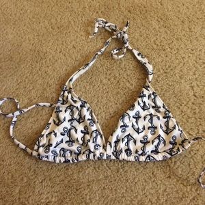 Anchor triangle bikini top