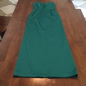 Talbots emerald green full length evening gown