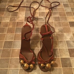 Chloé lace up ballerina style sandals