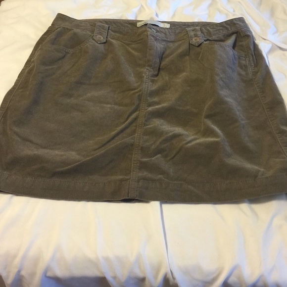 Gray corduroy mini skirt