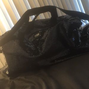 VS Pink Sequined Weekender Bag