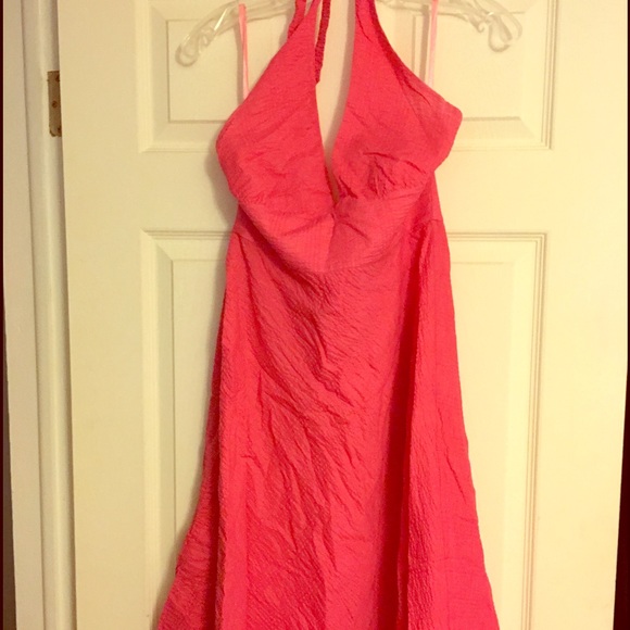 Pink summer JCrew halter dress