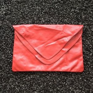 Vintage Red Leather Clutch