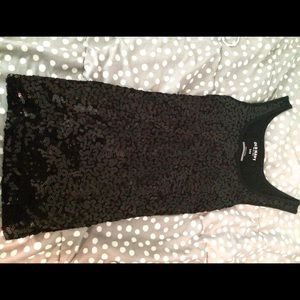 NWOT black sequin tank top!