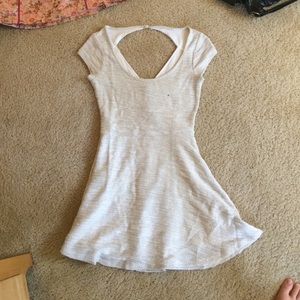 Cream dress with keyhole back