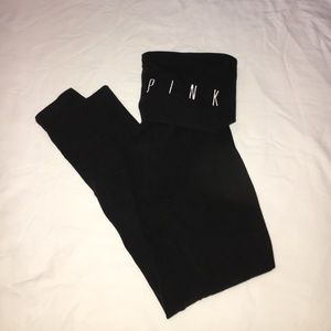 PINK foldover long yoga legging