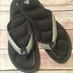 adidas slippers glitter