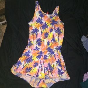 Tropical neon romper- so comfy!