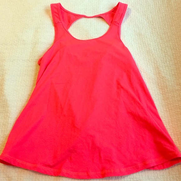 Neon pink workout tank