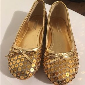 Gold Sequin Flats (Kids)