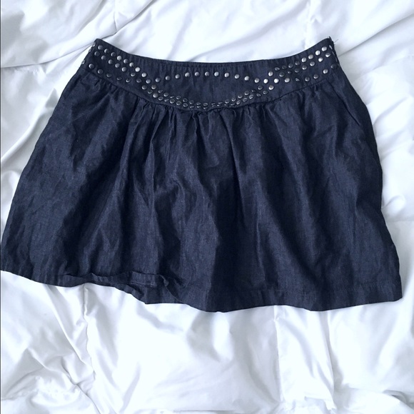 Black Beaded Mini Skirt