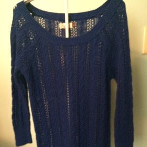 NWOT sapphire blue lightweight knit sweater!