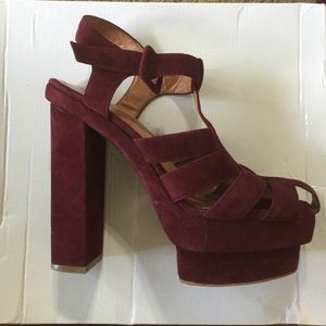 Jeffrey Campbell Caged Suede Heels