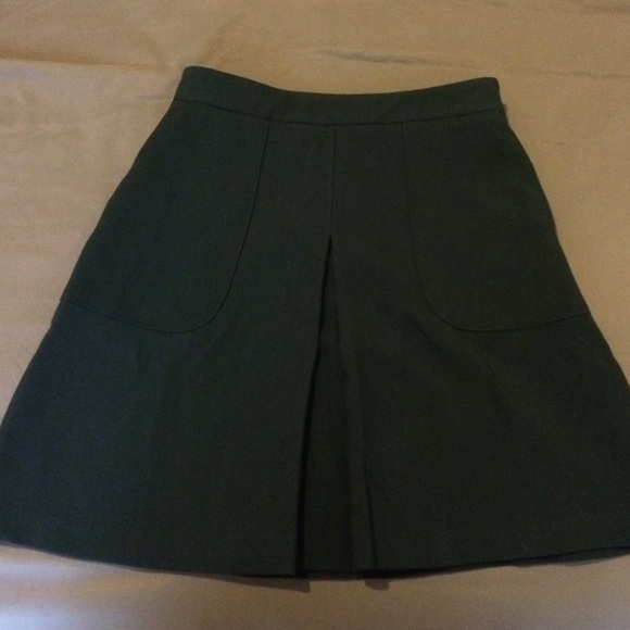 Forest Green Retro High-waisted Skirt