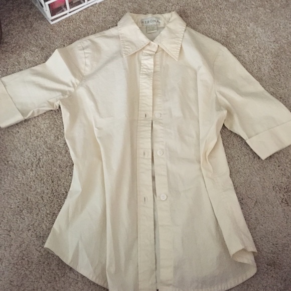 Tan button up dress shirt