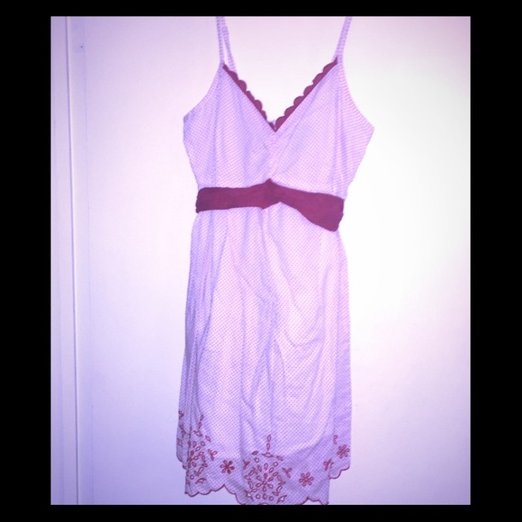 Summer Red and White Dress
