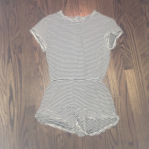 AMERICAN APPAREL STRIPED TSHIRT ROMPER