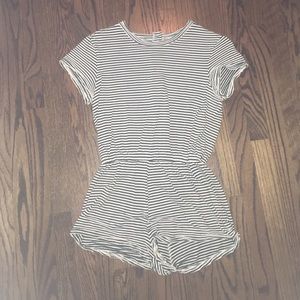 AMERICAN APPAREL STRIPED TSHIRT ROMPER