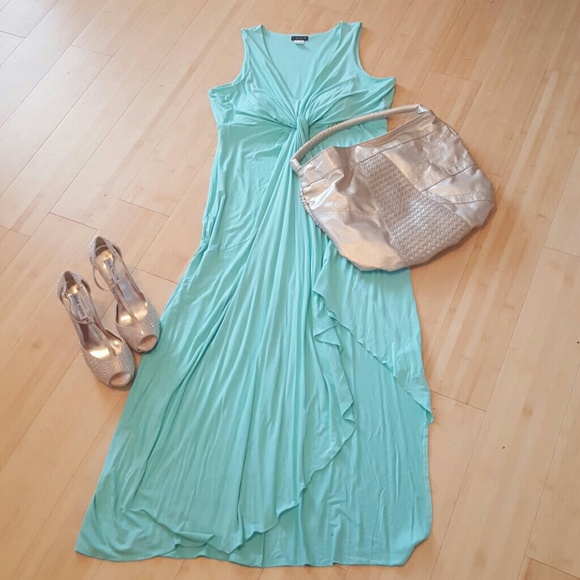 Aqua marine high low sundress