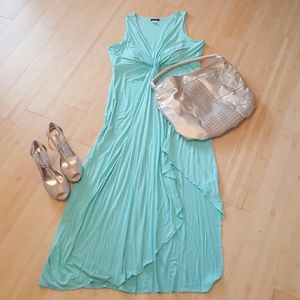 Aqua marine high low sundress
