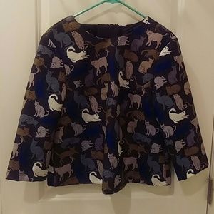 Cat print crop top - never worn!!!